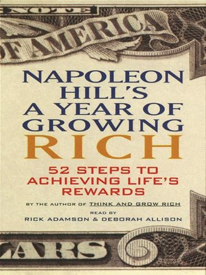 cover image of Napoleon Hill's a Year of Growing Rich